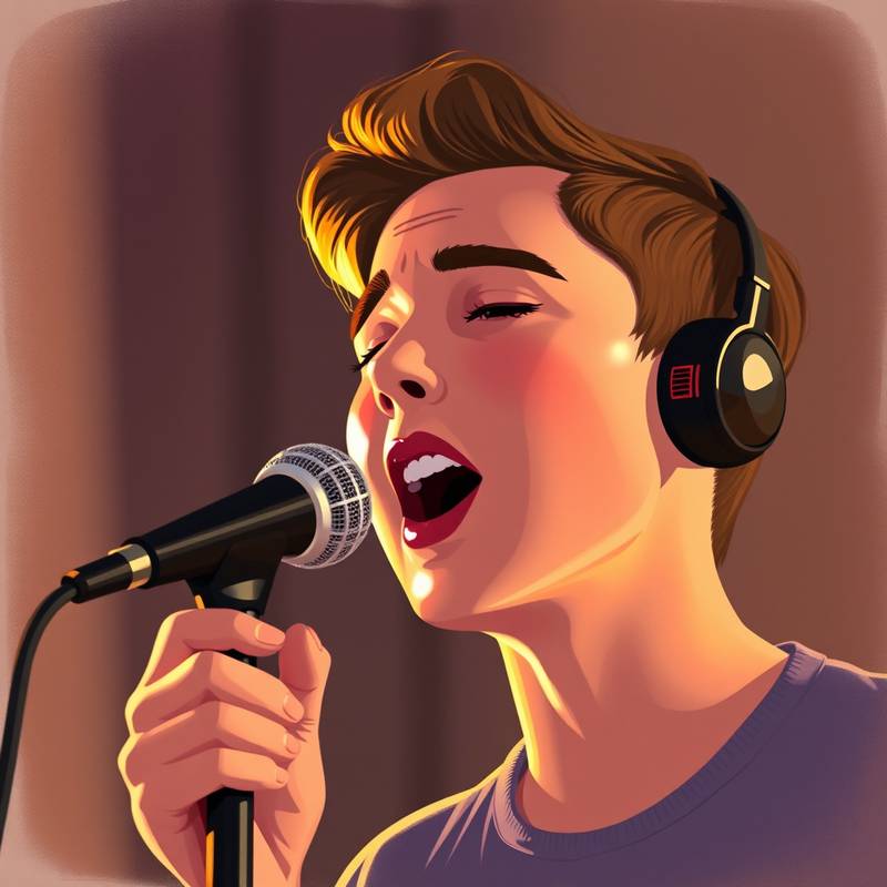 Illustration einer Gesangsübung für Fortgeschrittene