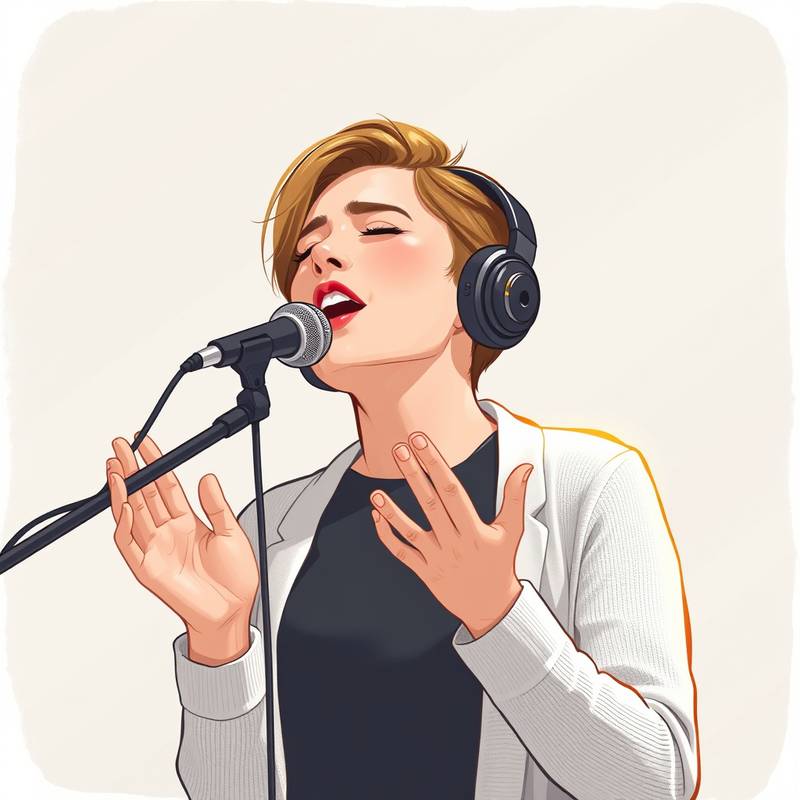 Illustration einer Gesangsübung für Profis